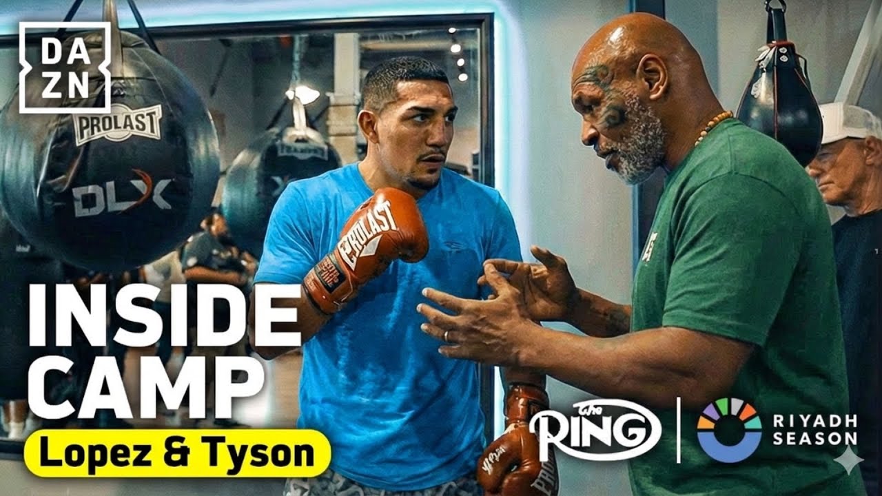 INSIDE TRAINING: Mike Tyson Shows Teofimo Lopez Old-School Peekaboo Defense