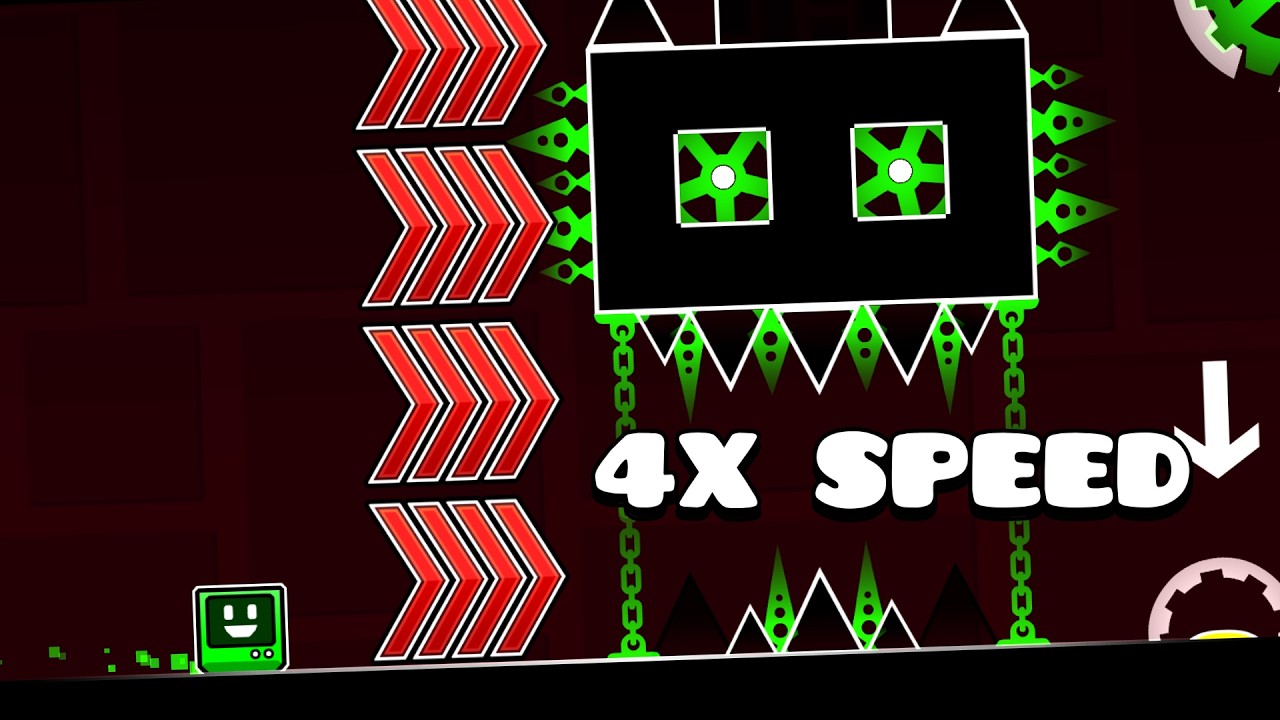 ALL GEOMETRY DASH AT 4X SPEED