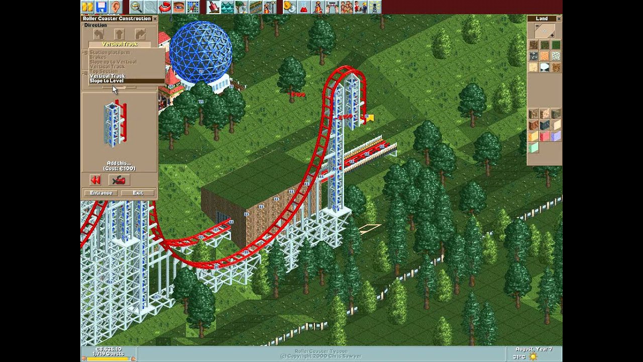 Rollercoaster Tycoon Loopy Landscapes #77 (Vertigo Views: Timelapse)