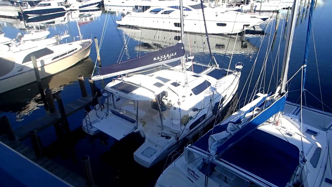 Maverick 440 Docking at Just Catamarans