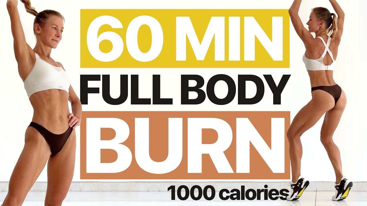60 MIN BEST FAT KILLER TOTAL BODY HIIT WORKOUT | Burn 1000 Calories - At Home [NO REPEAT]
