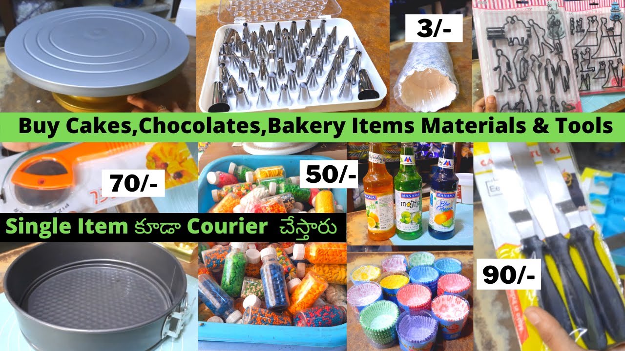Buy Cakes, Chocolate Raw Materials Wholesale Price Starts 3 Rs|Bakery Items Tools @ Cheap Price|