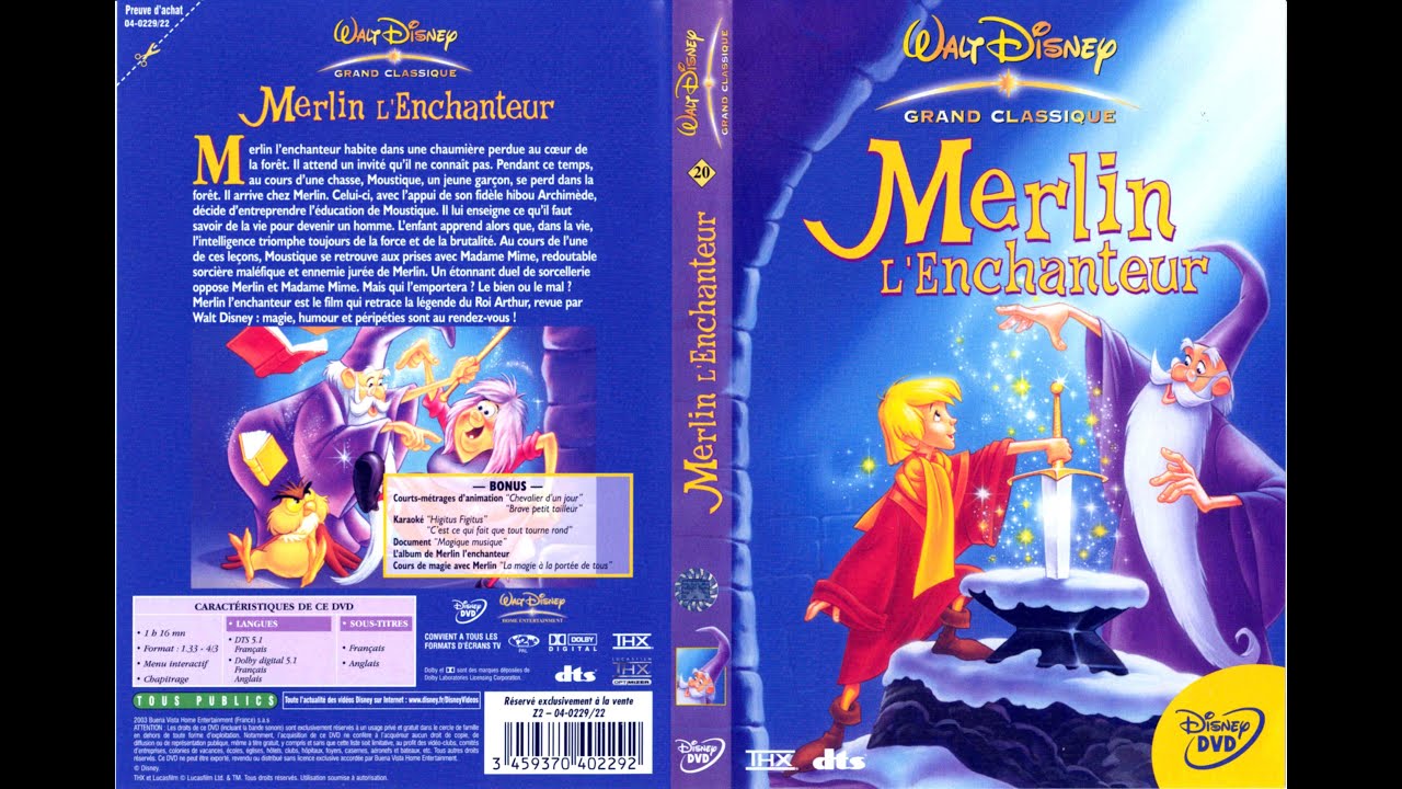 Debut de Walt Disney's Merlin l'Enchanteur (film 1963)(DVD FR)