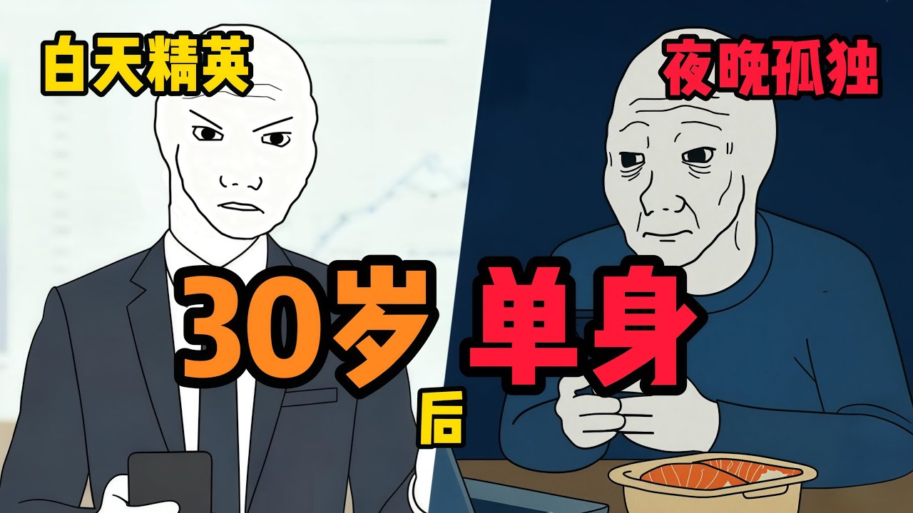 30歲後的單身 | 原來長大後，最難的是一個人吃飯 | 三十歲後，才明白自己是一個人 #wojak  #現實  #單身狗 #搞笑 #孤獨