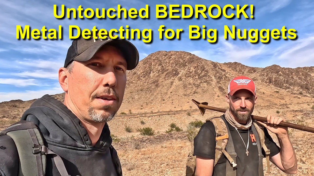 Found: Untouched BEDROCK! Metal Detecting the California Desert for Big Nuggets