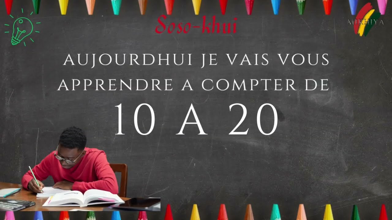 Apprendre à compter de 10 à 20 en langue soussou ou Soso
