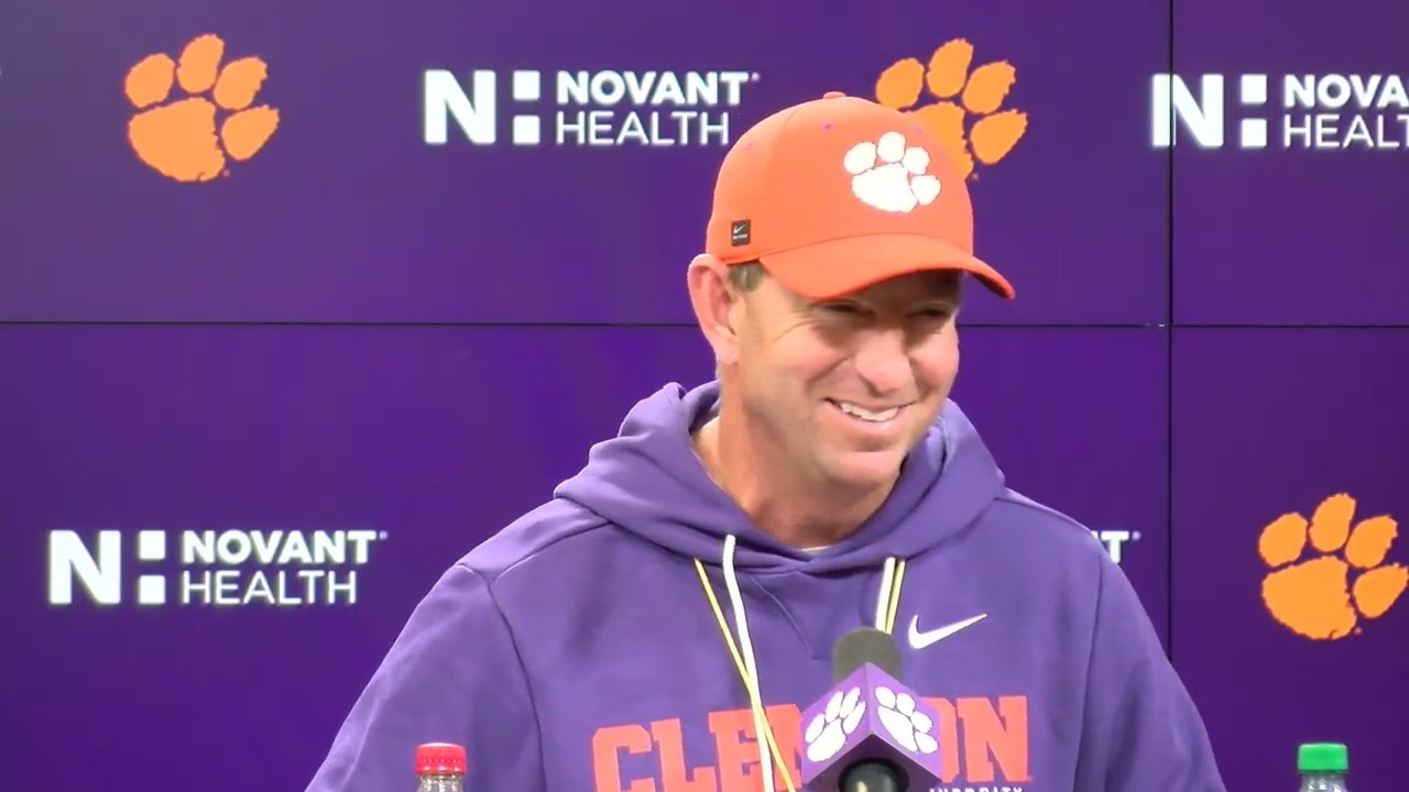 Dabo Swinney updates Tristan Smith status, response to calling Ole Miss out, Vizzina, more
