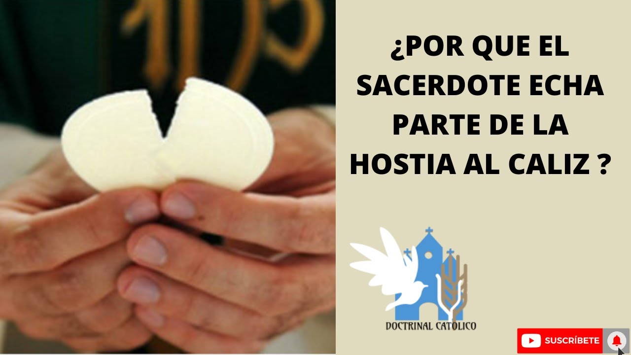 POR QUE EL SACERDOTE ECHA PARTE DE LA HOSTIA AL CALIZ