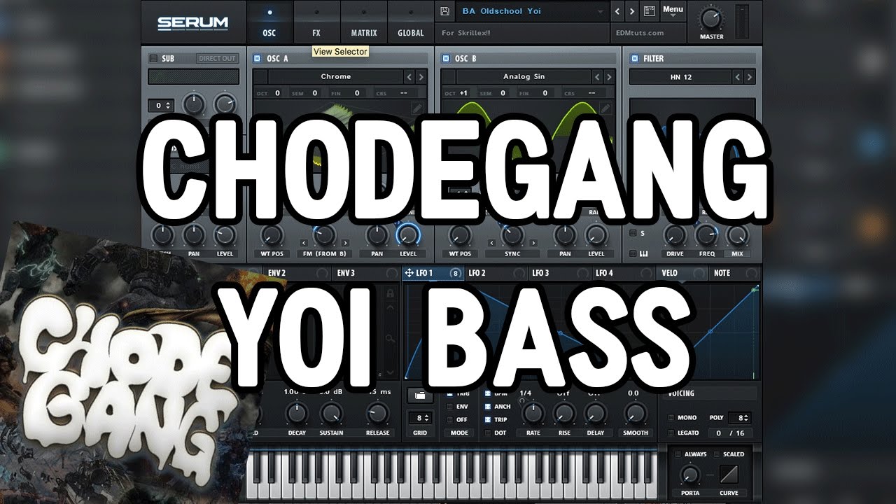 How to make a Chodegang - Its Chodegang MF Bass in Serum [free preset](Dubstep Tutorial)