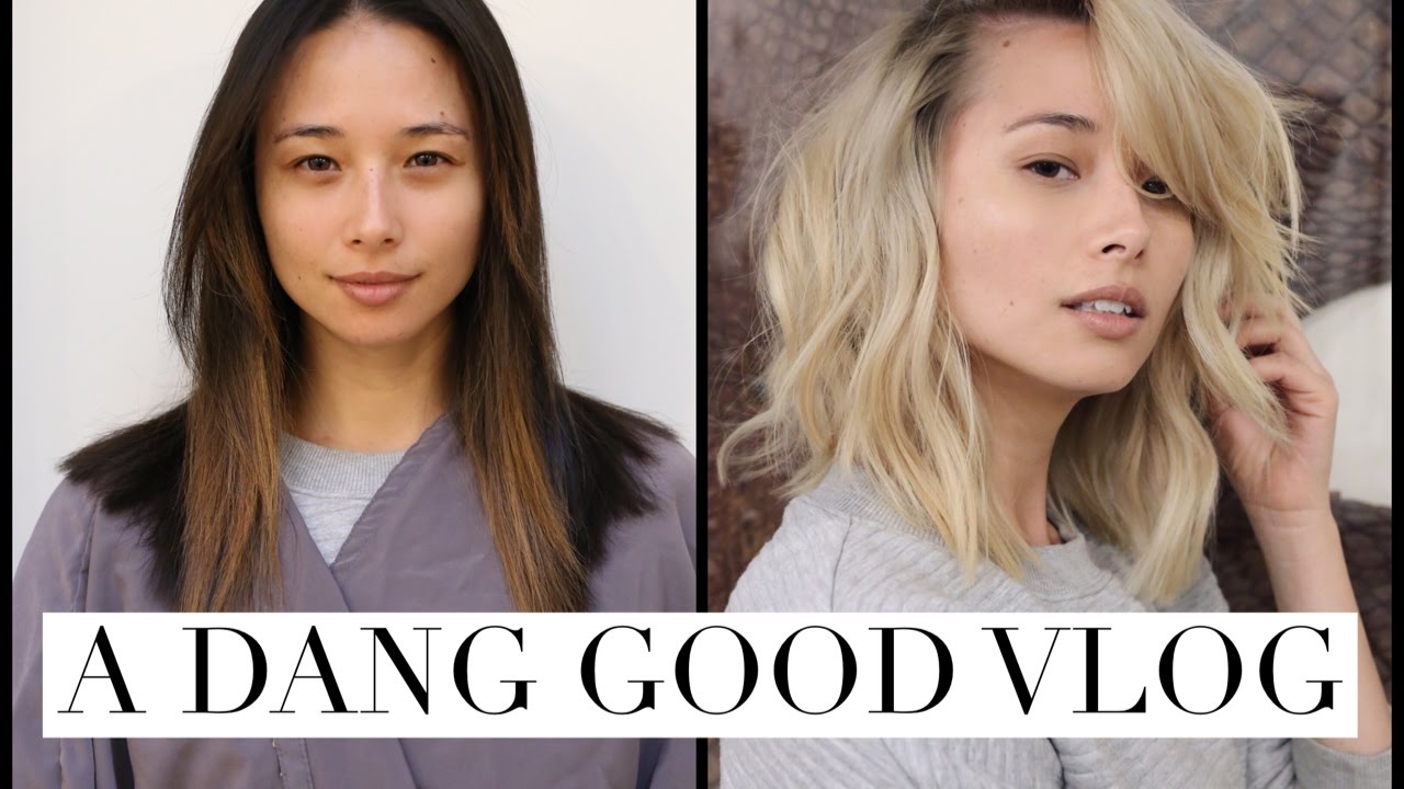 A DANG GOOD VLOG || I'M BLONDE!! || My Lob & Balayage Makeover | aja dang