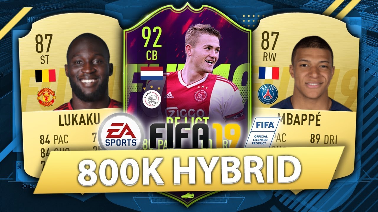 UNBEATABLE 800K HYBRID w/ FUTURE STARS DE LIGT! FIFA 19 SQUAD BUILDER