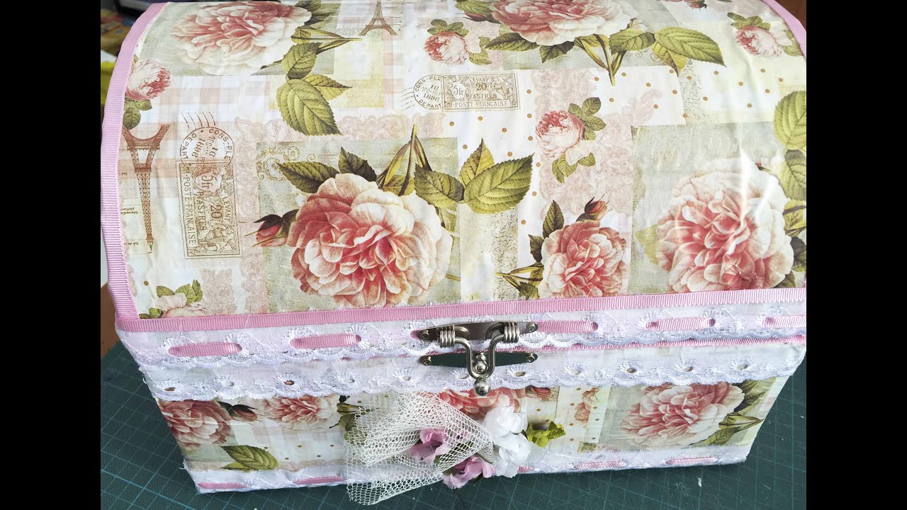 DIY Baú rosa com caixa de sapato  ✂️ Artesanato