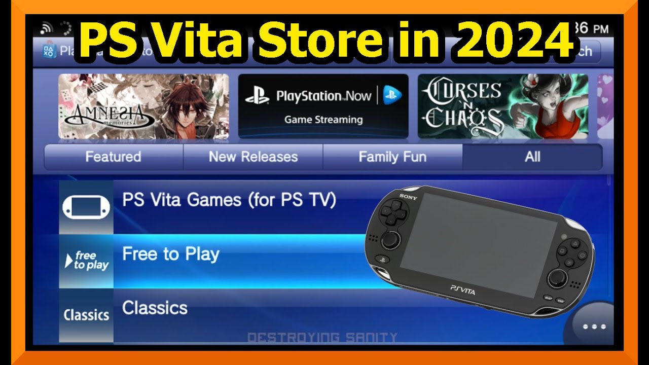 Browsing and Downloading Games on the PlayStation Store on the Vita in 2024