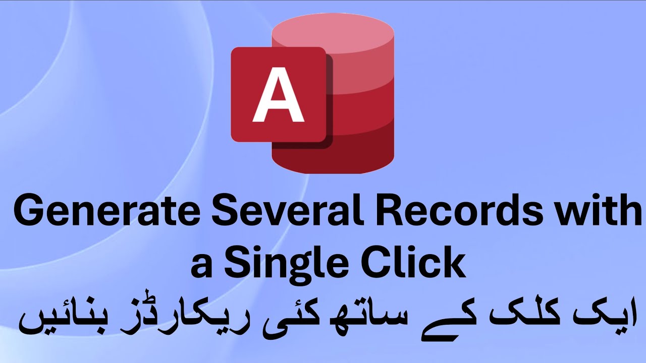 Create Multiple Records using VBA Recordsets