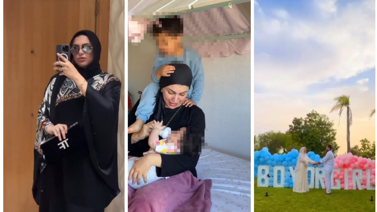 شاركت  نهيلة باربي لحظات من حفل جنس جنين ابنتها و كيغ تقضي يومها مع ابنائهما