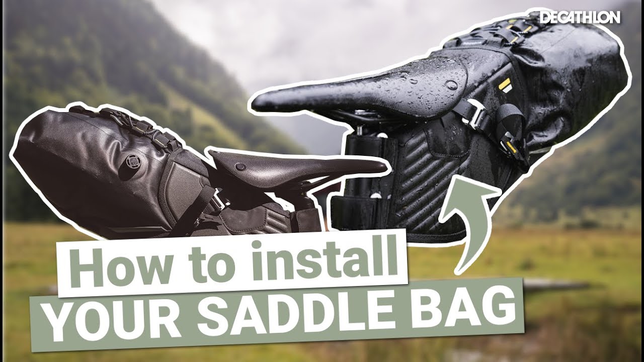 How to install your SADDLE BAG on your bike? // DECATHLON RIVERSIDE BIKEPACKING