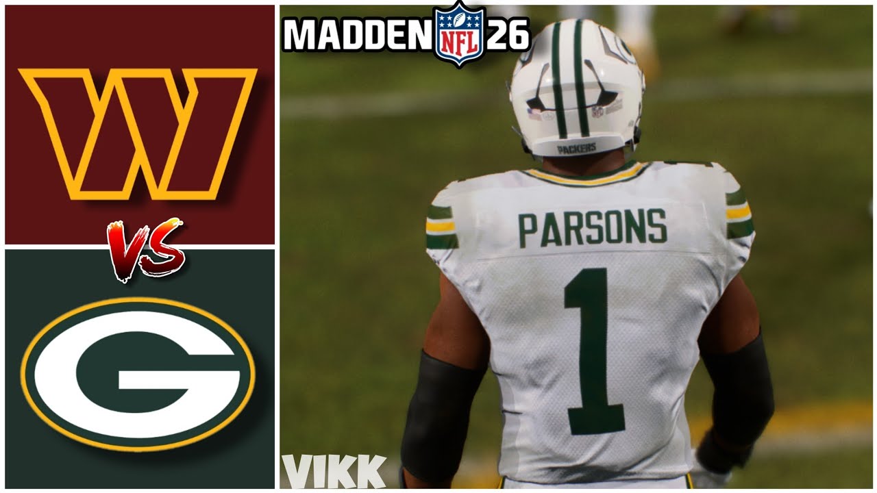 Commanders vs Packers Week 2 Simulation (Madden 26 Rosters)