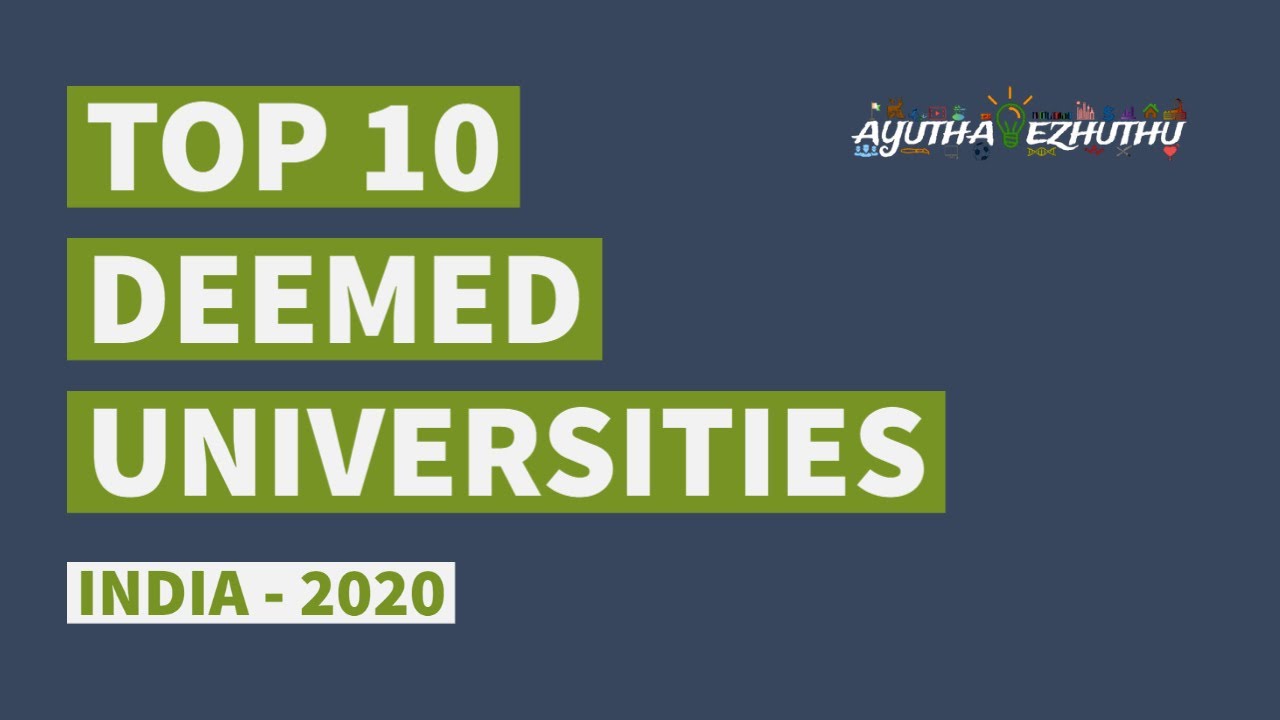 Top 10 Deemed Universities In India | Universities | Ayutha Ezhuthu