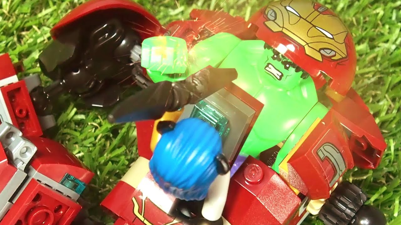 Avengers Infinity War Hulkbuster Falcon Proxima Midnight War of Wakanda fight scene Lego Stop Motion
