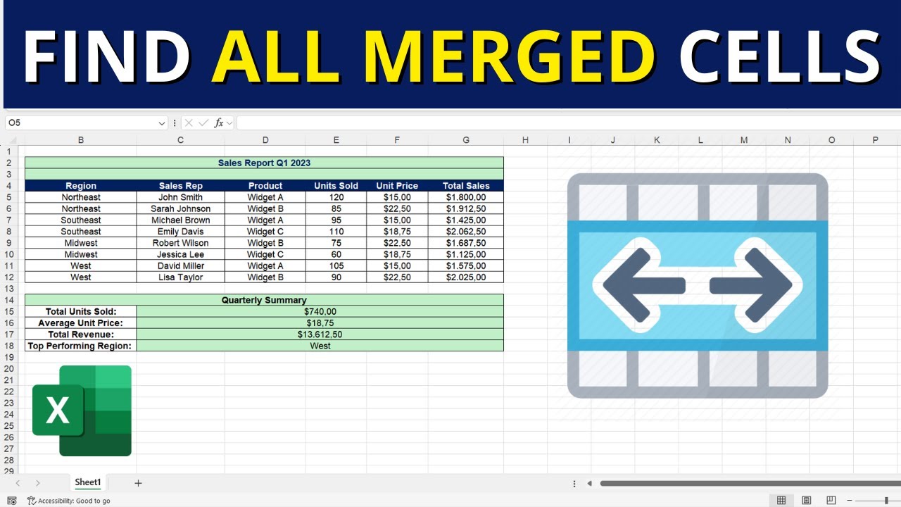 How to Find & Remove Merged Cells in Excel (Quick & Easy!)