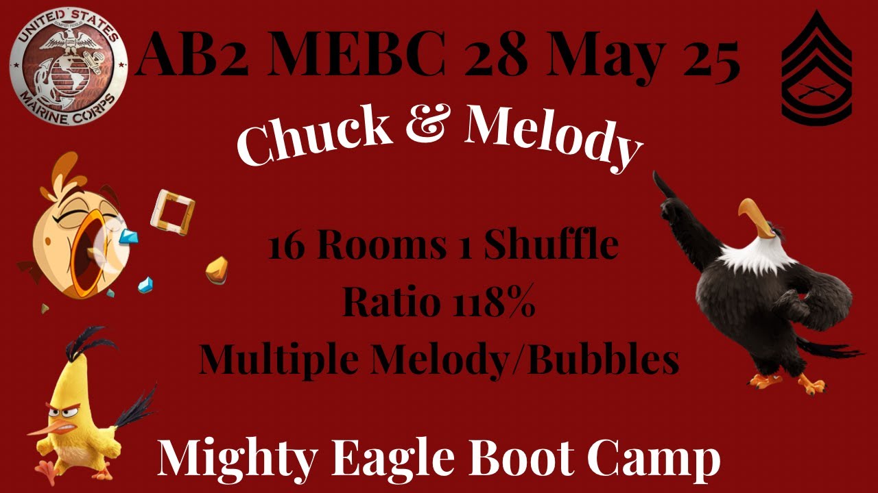 Angry Birds 2 AB2 Mighty Eagle Boot Camp MEBC with Both Extras - 28 May 25 (16 rooms)
