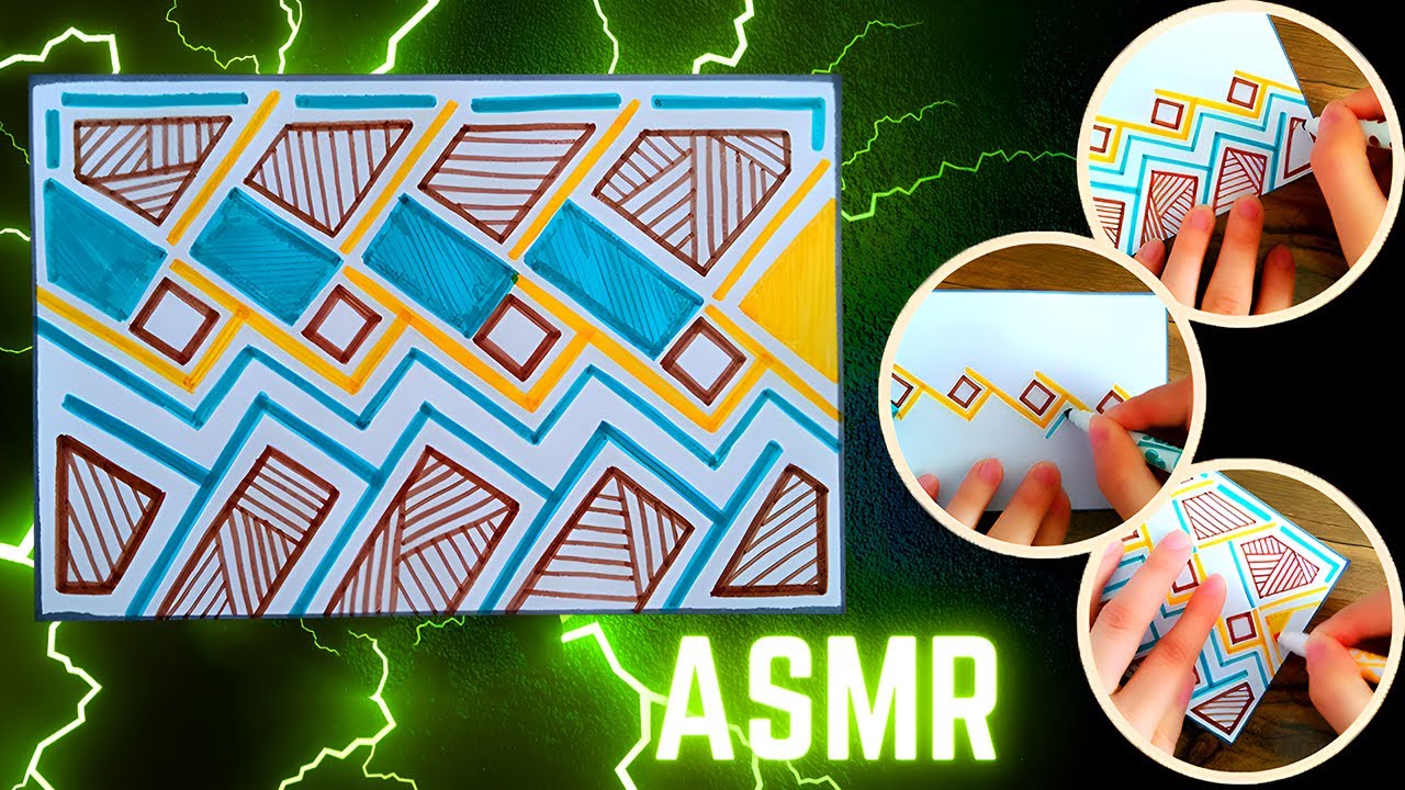 Relaxing ASMR Art: Oddly Satisfying Marker Sounds | Card Design