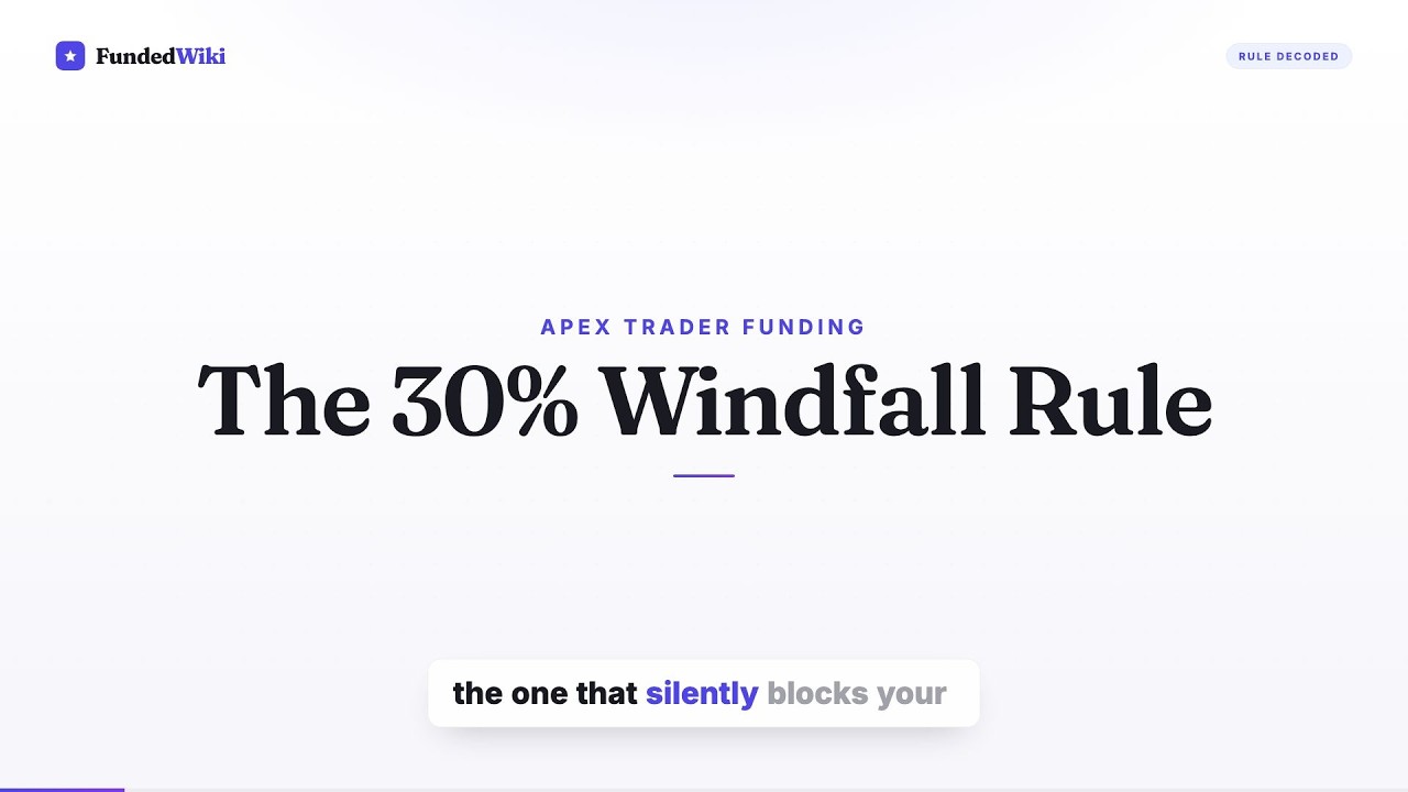 Apex Trader Funding 30% Windfall Rule: Why Payouts Get Frozen