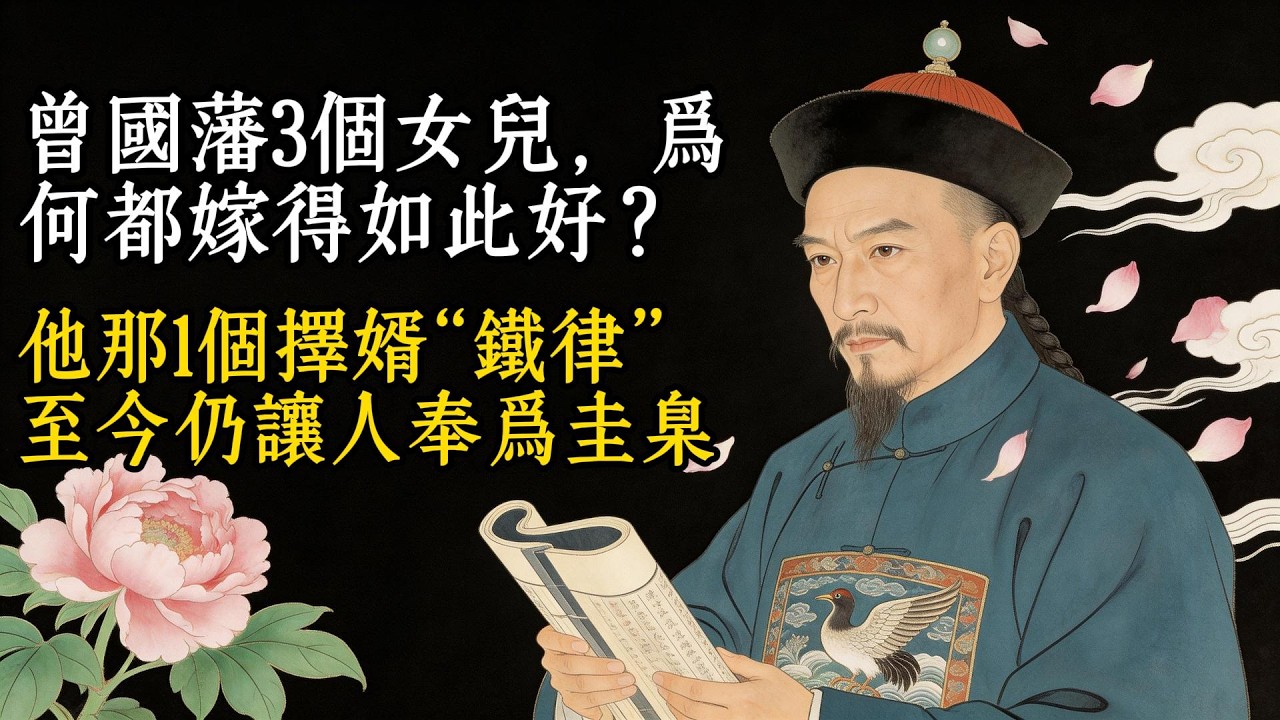 曾國藩3個女兒，為何都嫁得如此好？他那1個擇婿“鐵律”，至今仍讓人奉為圭臬