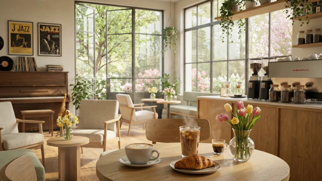 やさしい春の朝カフェジャズ ☀️🌷 リラックス音楽