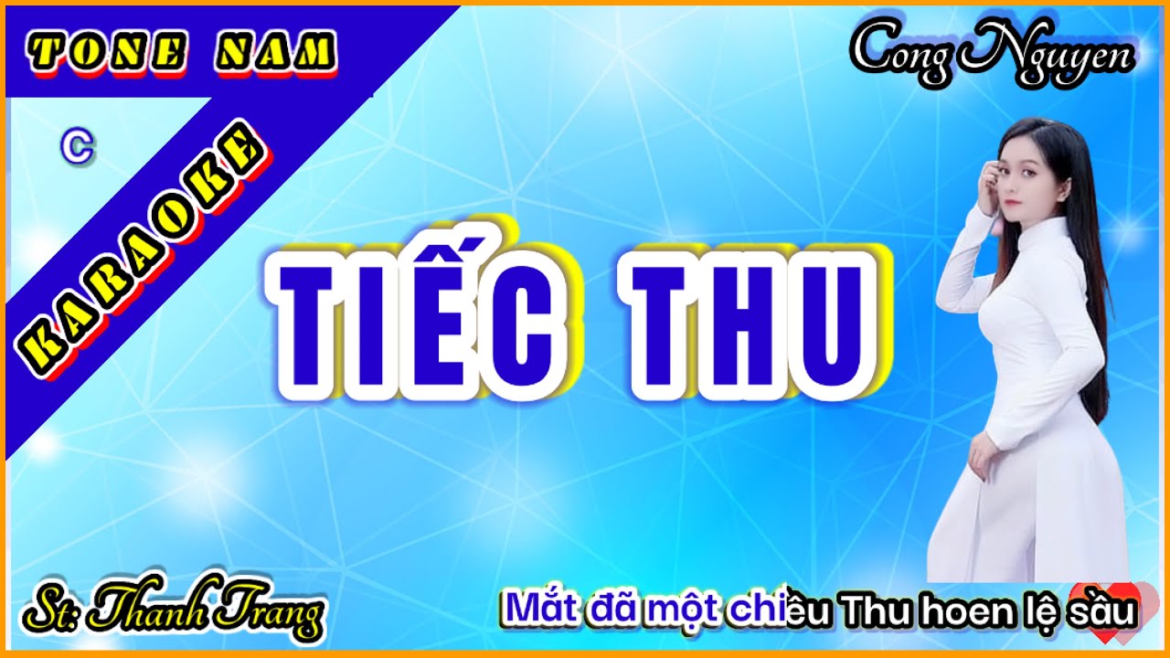 Tiếc Thu | Karaoke | Tone Nam | Cong Nguyen