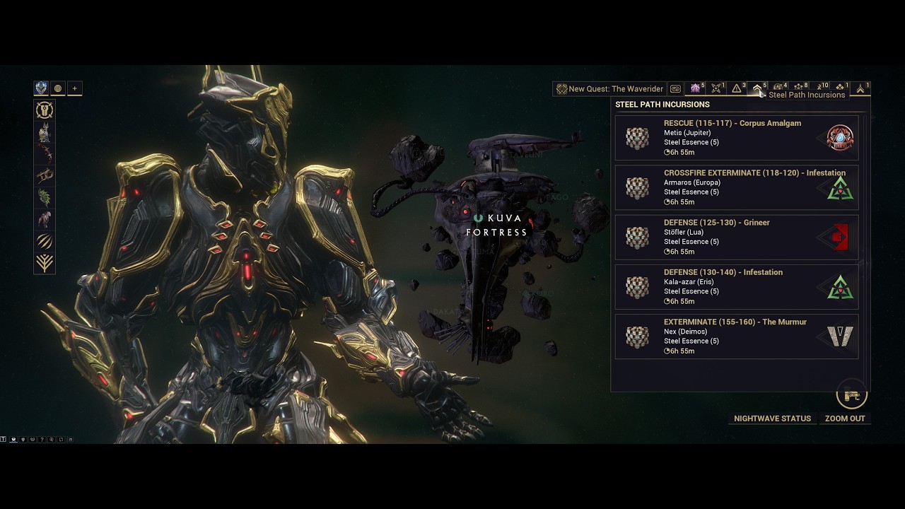 Warframe: Steel Path Incursions.