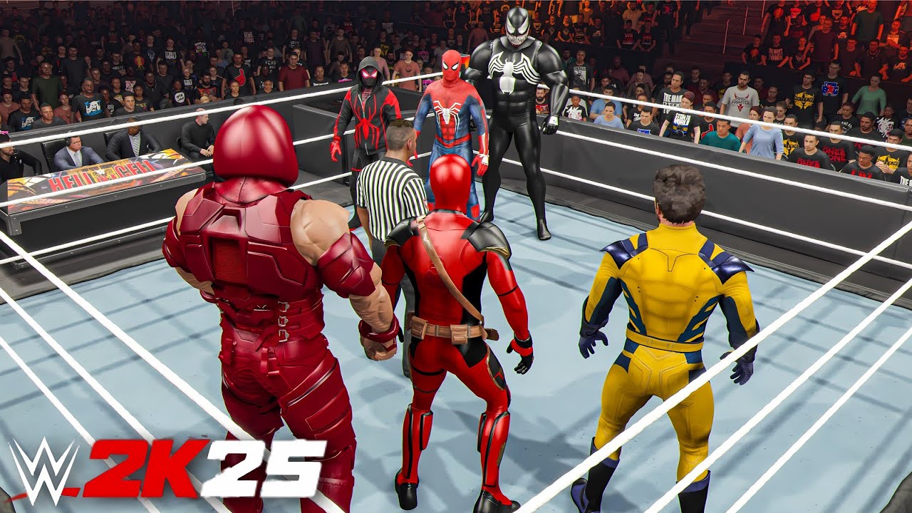 Team Spider-Man Vs Team Deadpool | Tag Team Elimination Match - WWE 2K25