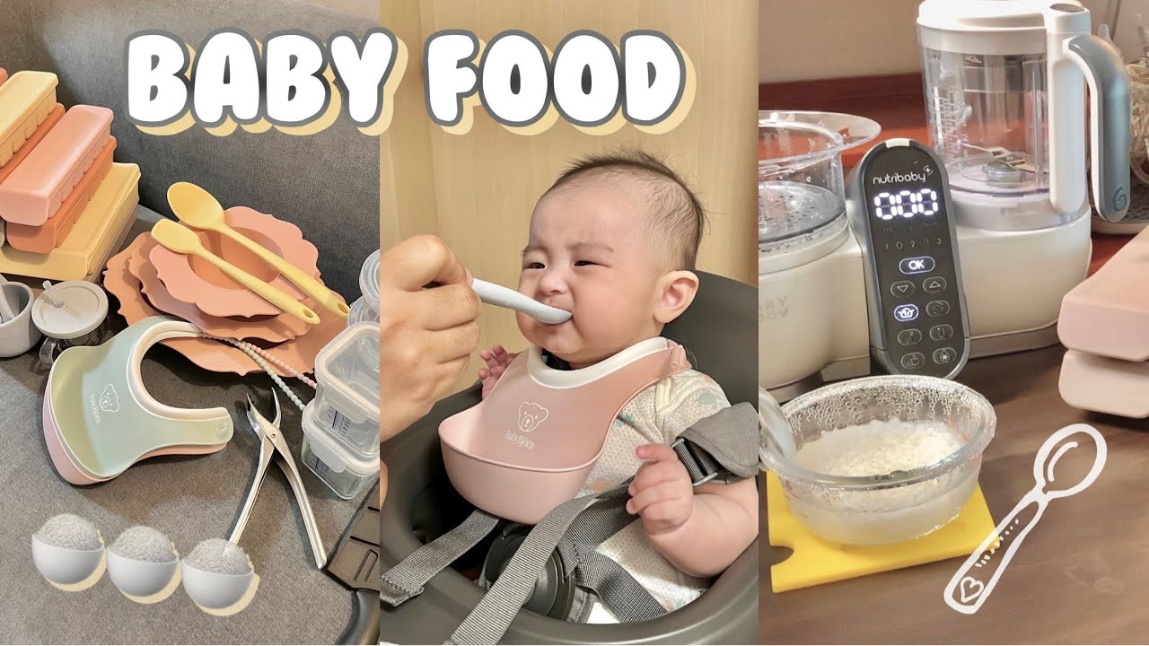 육아VLOG 요알못 엄마의 초기 이유식 도전👩🏽‍🍳 첫 이유식 준비물 세척 소독🥣 180일 시작, 베이비무브, 부가부 지라프, 이리쁘띠 치약