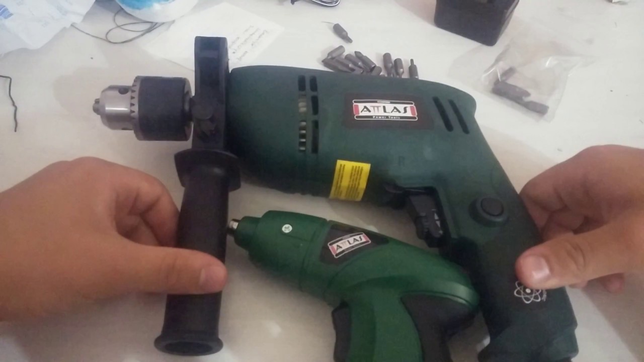 (a101)den aldıgım 75tl ye atlas matkap eco mt500w ve şarzlı vidalama
