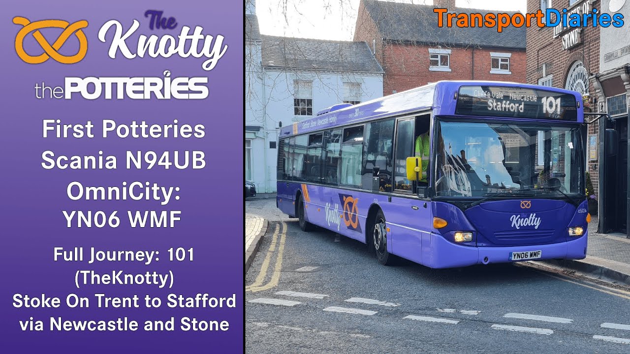 *Expressway ZF Bliss* First Potteries Scania N94UB OmniCity: YN06 WMF
