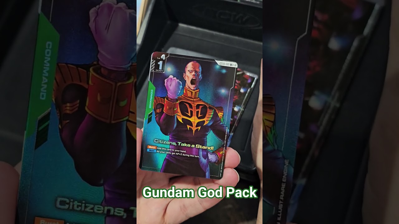 Gundam Card Game God Pack Hit!  #gundamcardgame #unisongamescafe #soexcited #godpack