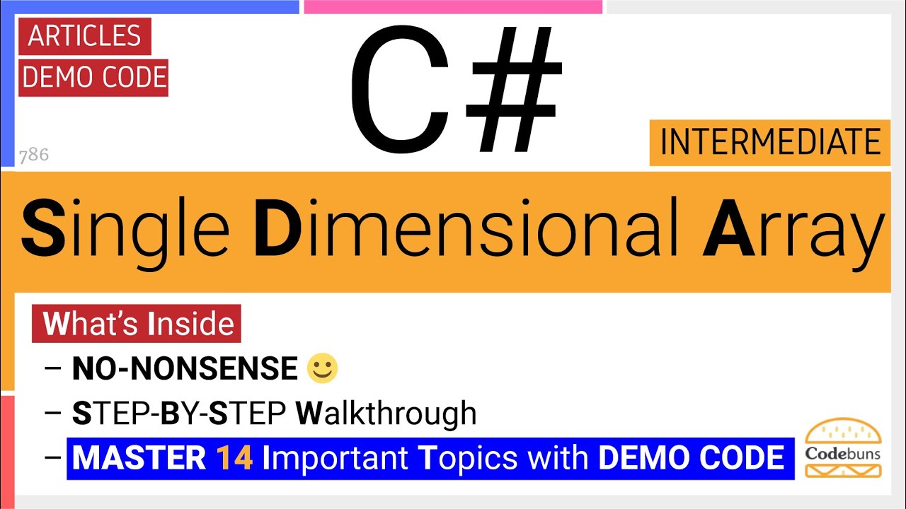 C# Single Dimensional Array | C# One Dimensional Array | C# 1D Array (COVERED 14 IMPORTANT TOPICS)