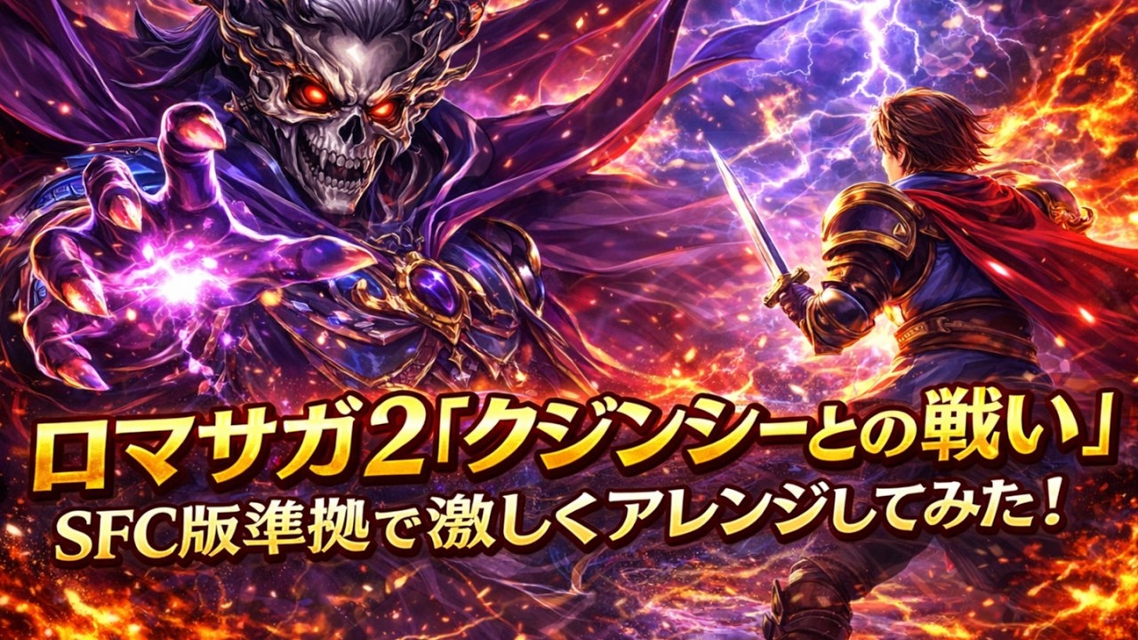 ロマサガ2「クジンシーとの戦い」SFC版準拠で激しくアレンジしてみた！（作業用兼10分）