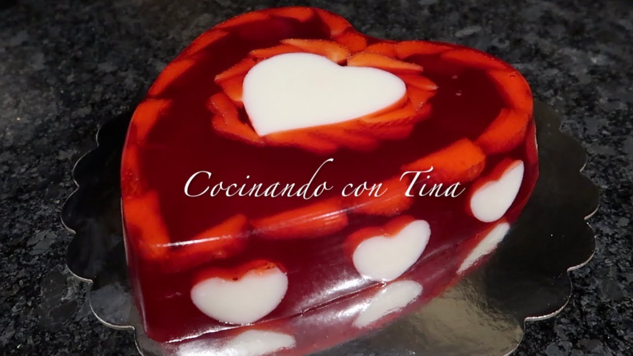 Gelatina de Corazon para San Valentin 💖