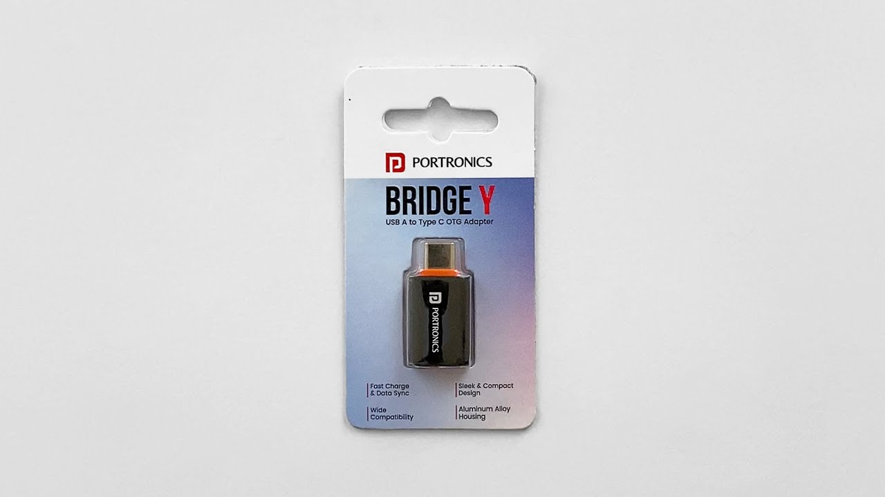 Portronics Bridge Y Adapter Unboxing | USB-A to Type-C Converter | 5 Gbps | Fast Charge & Data Sync