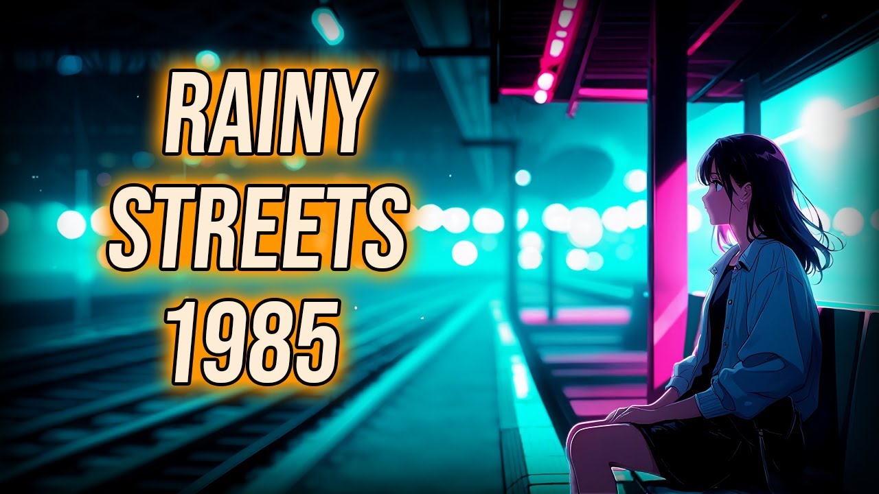Rainy Neon Streets Tokyo | Night Rain 1985 – 1 Hour City Pop & Synthwave Music Mix