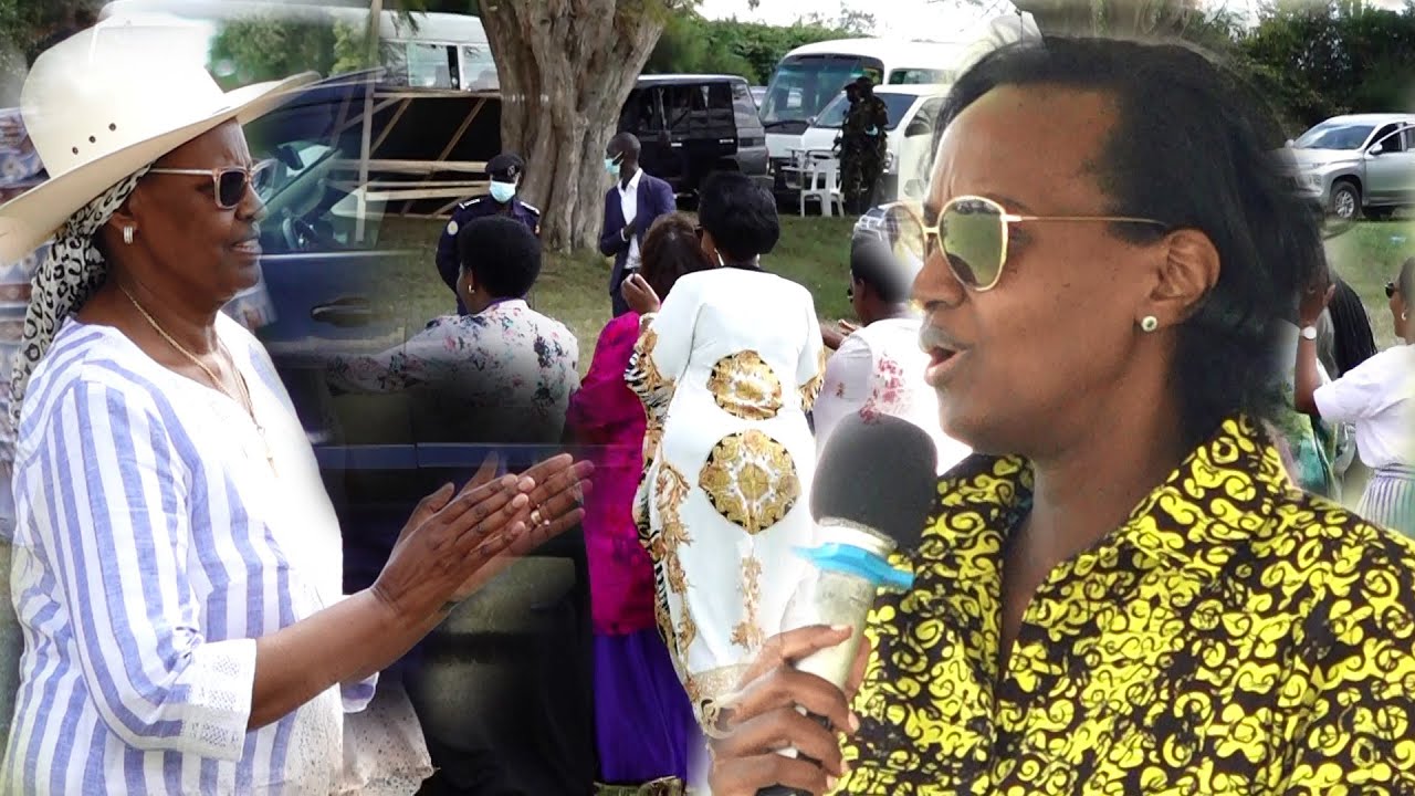 President Museveni's wife Janet Museveni & daughter Pr.Patience dancing for JESUS.