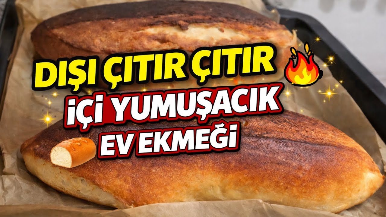 EVDE KOLAY EKMEK YAPIMI  DIŞI ÇITIR ÇITIR İÇİ PAMUK GİBİ...
