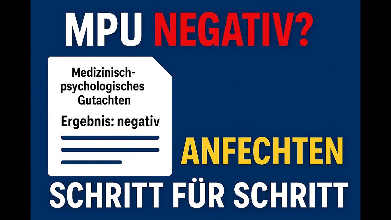 MPU Gutachten anfechten!!!