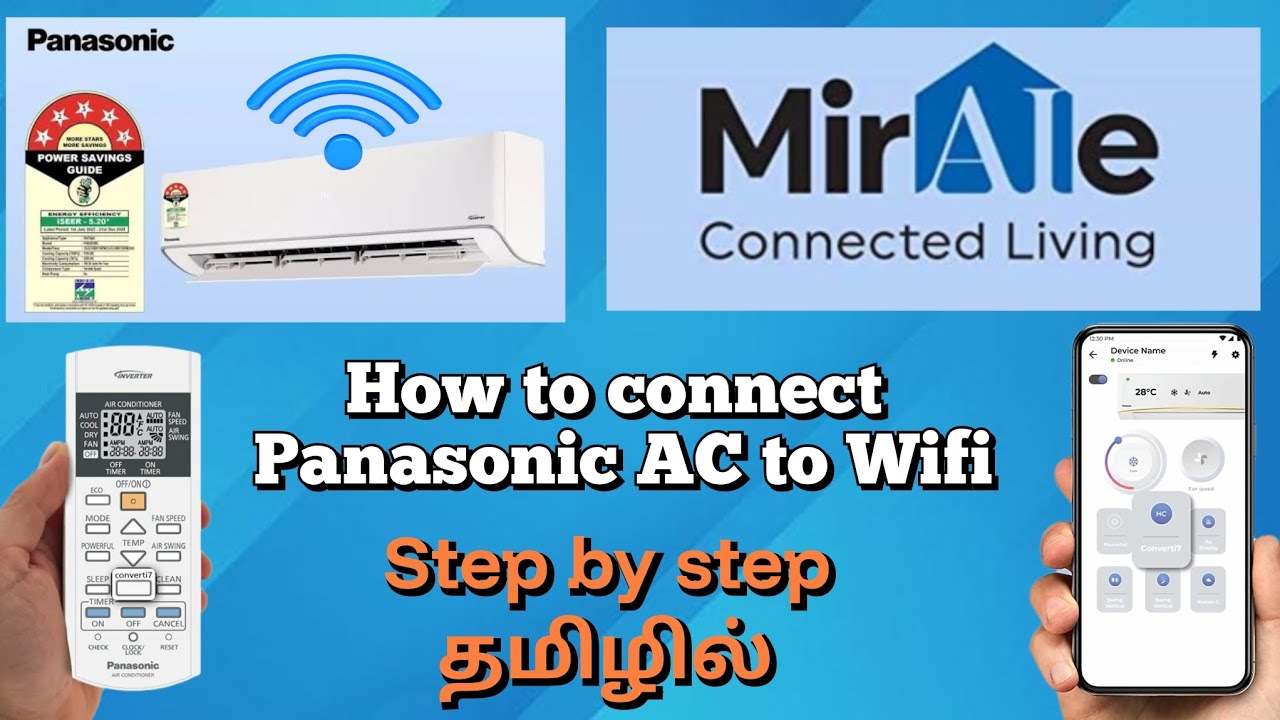 How to connect Panasonic AC with Mobile | MirAle | Step by step in Tamil (தமிழில்)