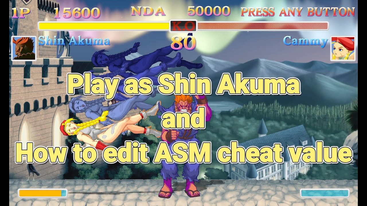 Ultra Street Fighter II: Play as Shin Akuma and How to edit ASM cheat value Nintendo Switch