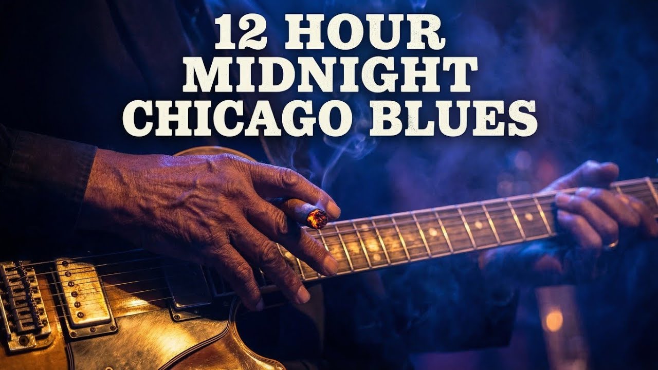 10 Hours of Midnight Chicago Blues | Slow Electric Blues & Rainy Night Mood