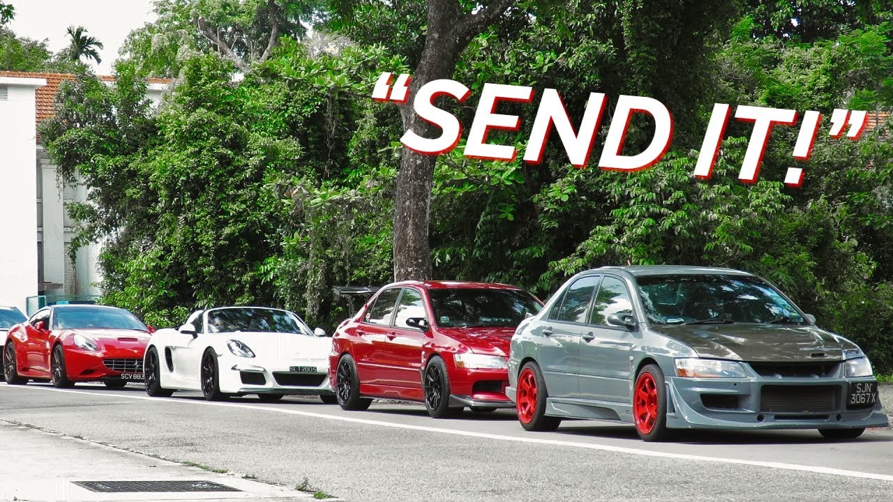 JDMs and Tuners Leaving a Car Meet: Sunday Morning Coffee Singapore
