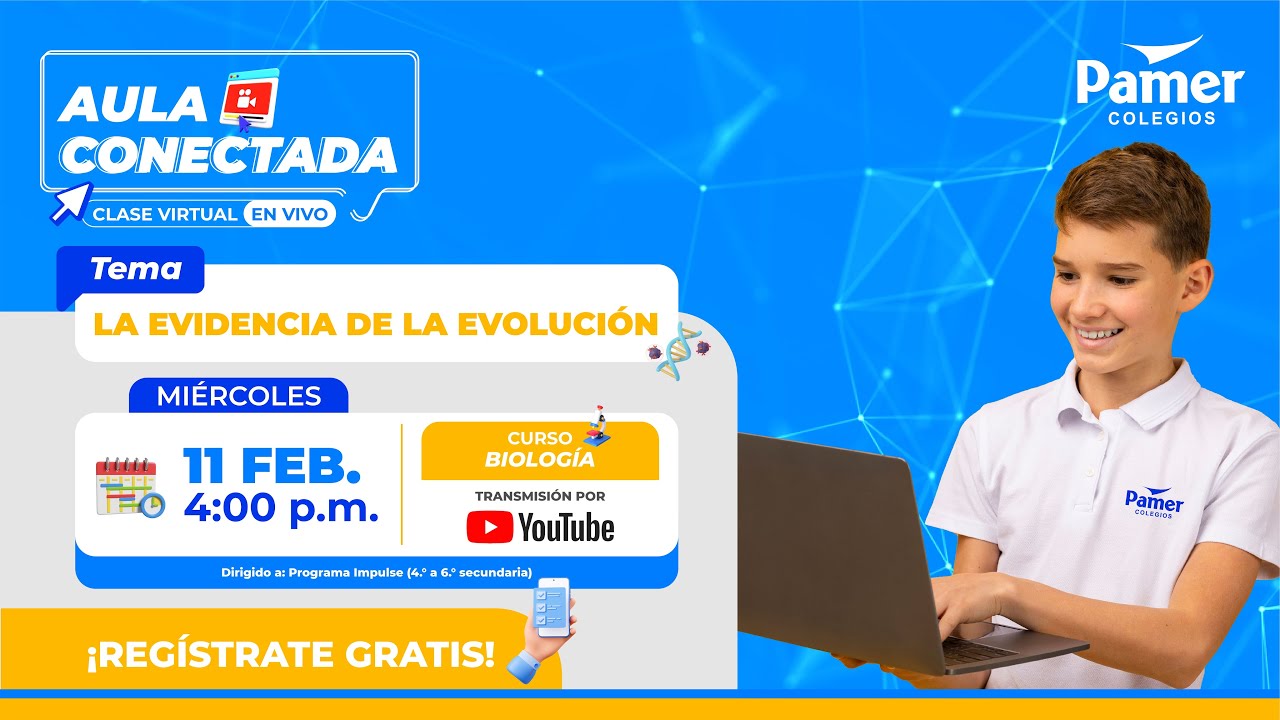 #𝐀𝐮𝐥𝐚𝐂𝐨𝐧𝐞𝐜𝐭𝐚𝐝𝐚 💻👨‍🏫 - 𝐓𝐞𝐦𝐚:  𝐋𝐚 𝐞𝐯𝐢𝐝𝐞𝐧𝐜𝐢𝐚 𝐝𝐞 𝐥𝐚 𝐞𝐯𝐨𝐥𝐮𝐜𝐢𝐨́𝐧 - 𝐄𝐍 𝐕𝐈𝐕𝐎🔴