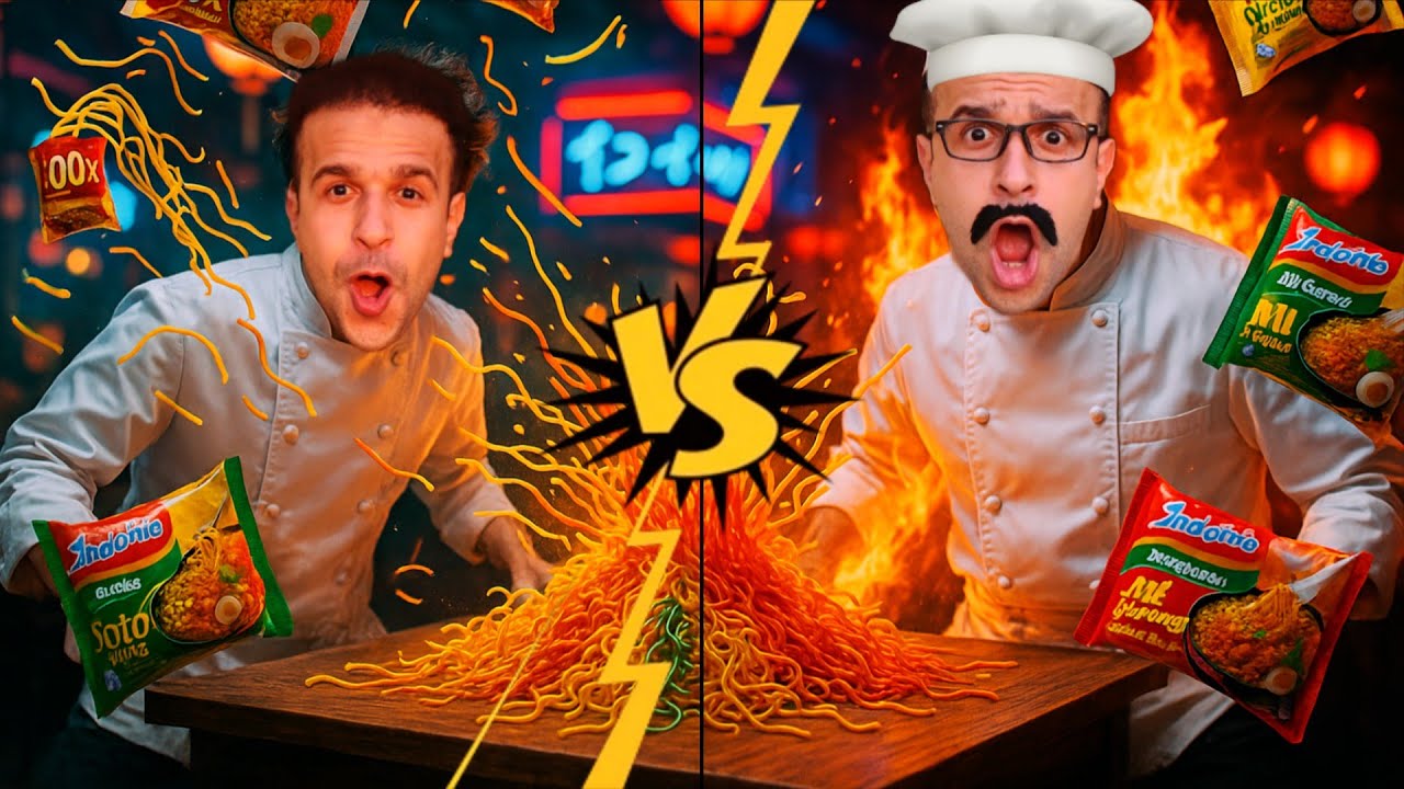 تحدي بيع الاندومي بين العيله😱😂/مصطفي نجيب